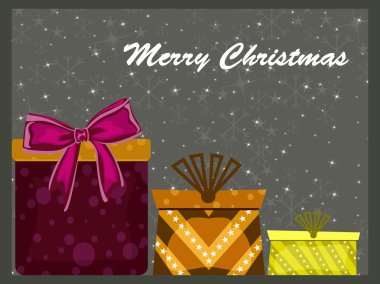 Colorful gift box for christmas day clipart