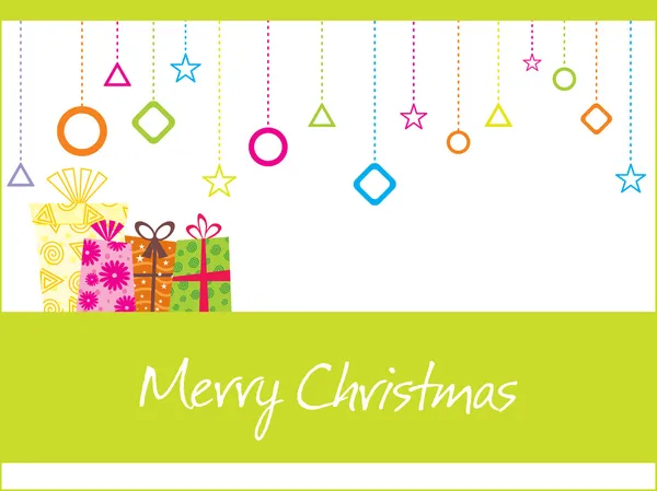 Hintergrund mit Geschenk- und Weihnachtssymbolen — Stockvektor