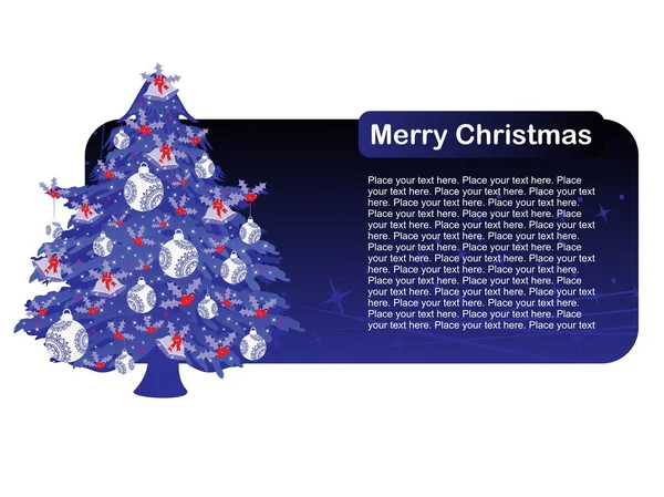 Pozadí s vánoční strom — Stockový vektor
