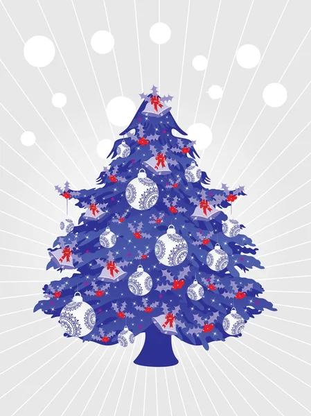 Fond avec arbre de Noël — Image vectorielle