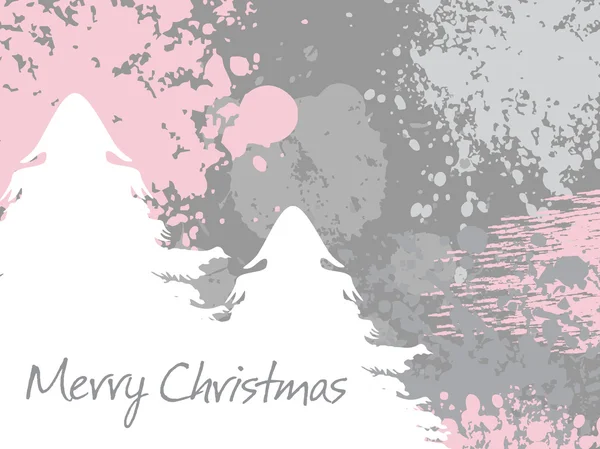 クリスマス ツリーとグランジ — ストックベクタ