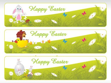 Easter day banner clipart