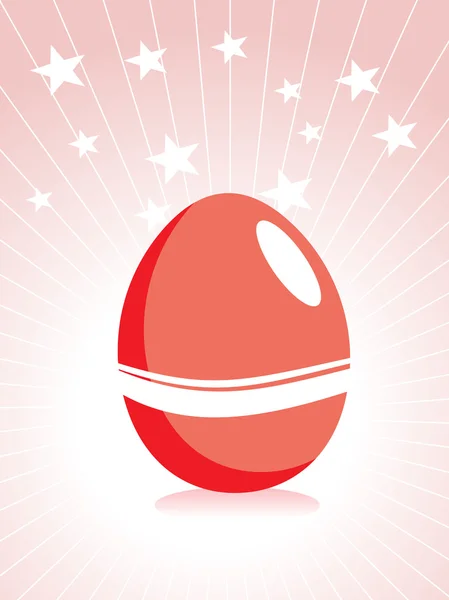 Pontozott piros húsvét tojás — Stock Vector