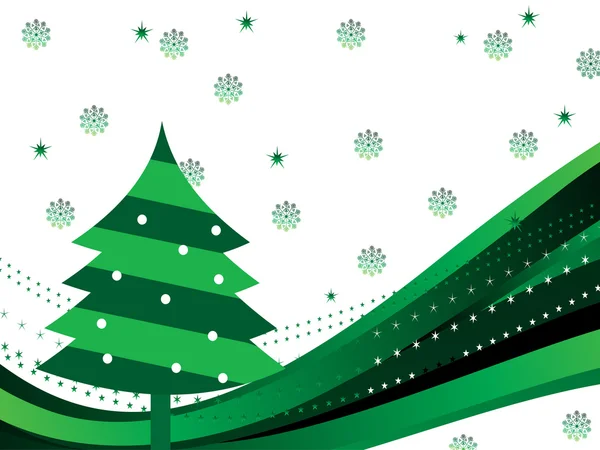 크리스마스 나무와 줄무늬 배경 — 스톡 벡터