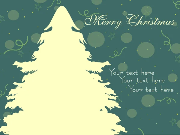 虚线的背景与圣诞节树 — 图库矢量图片