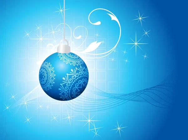 Vánoční dekorace izolované na modré — Stockový vektor