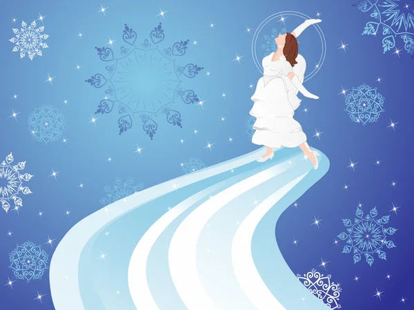 Christmas fairy, Illustration — Stock Vector