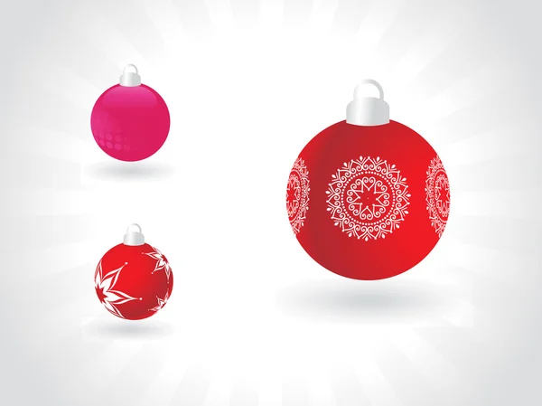 Background with decorated xmas ball — Stock Vector