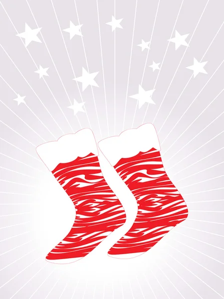 Рождественские носки, векторная иллюстрация — стоковый вектор