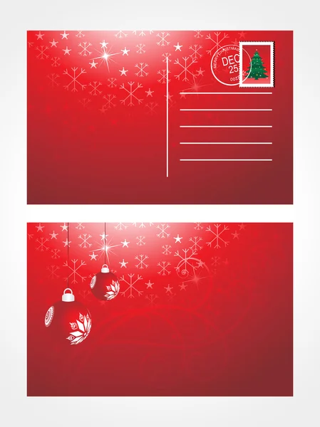 クリスマス ポスト カード — ストックベクタ