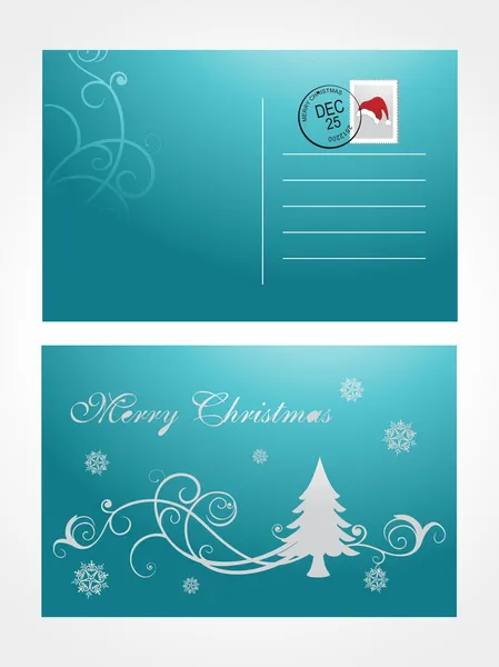Tarjeta postal de Navidad — Archivo Imágenes Vectoriales