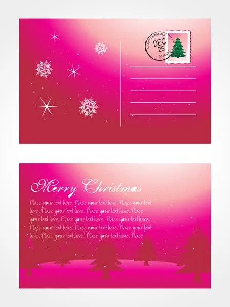 Cartolina di Natale vettoriale — Vettoriale Stock