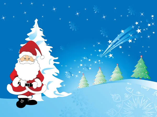 Fondo de Navidad con Santa Claus — Archivo Imágenes Vectoriales