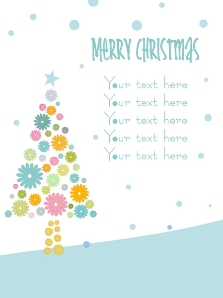 クリスマスの挨拶カード — ストックベクタ