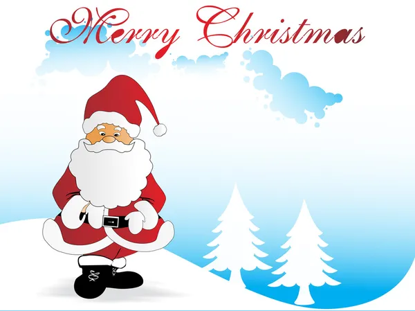 Conception vectorielle de Noël avec Santa Claus — Image vectorielle