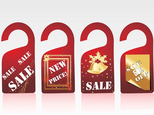 Natal vetor venda tag série — Vetor de Stock