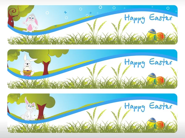 Illustration de bannière de Pâques — Image vectorielle