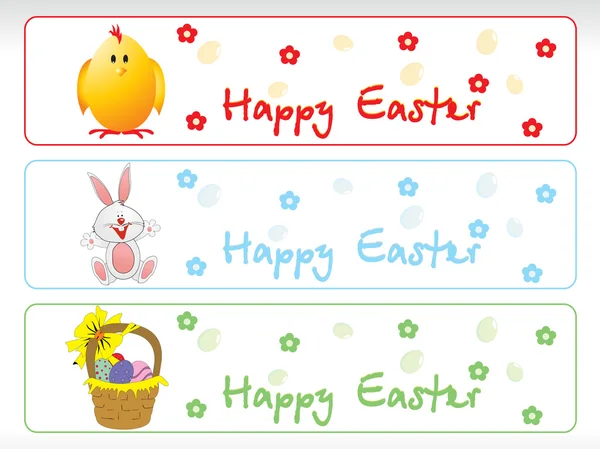 Set of Easter day banners — Stock Vector