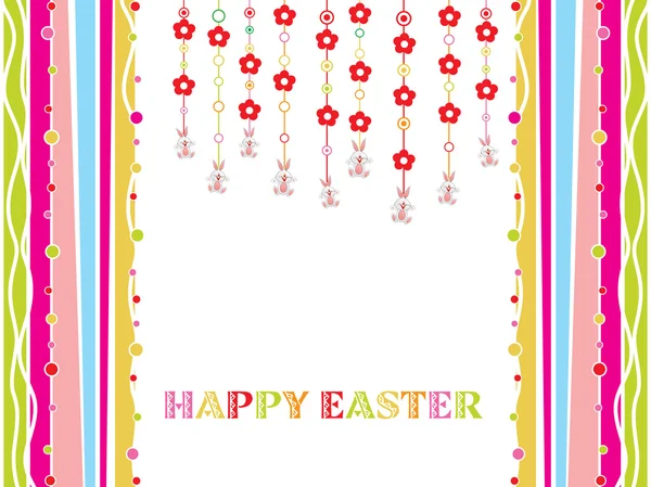 Hanging flower with easter background — Stock Vector