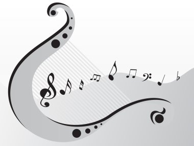 Classical instrument and its tunes clipart