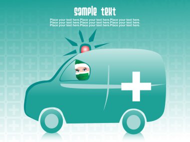 Medical ambulance background clipart