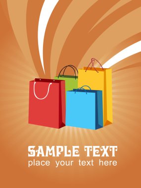 Vector of shopping bags