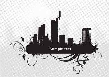 Urban concept vector wallpaper clipart