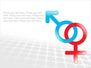 Abstract gender sign background