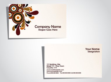 Artwork pattern business card clipart