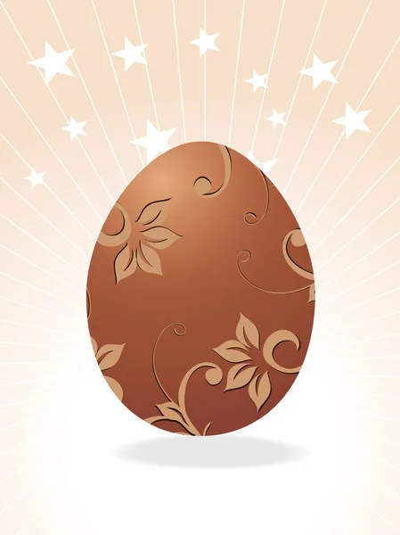 Uovo di Pasqua al cioccolato — Vettoriale Stock