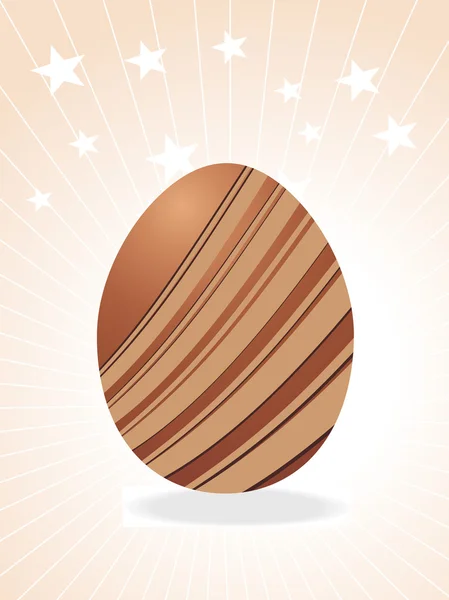 Linea artistica uovo di Pasqua per Pasqua — Vettoriale Stock