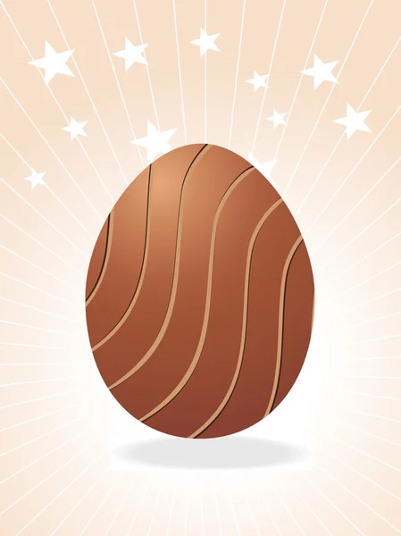 Hermoso huevo de Pascua de chocolate — Archivo Imágenes Vectoriales
