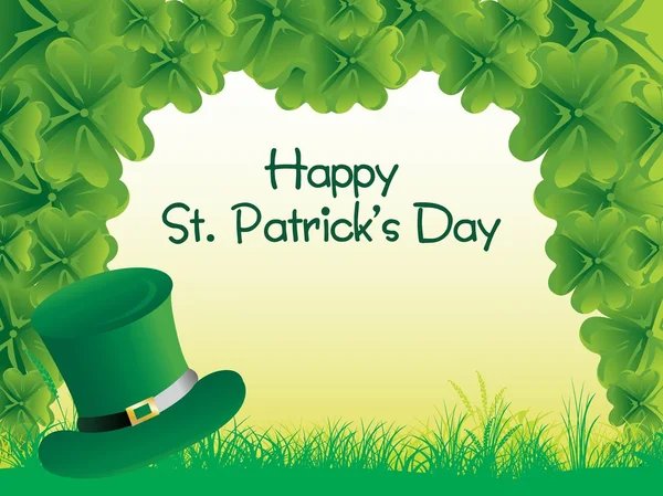 Patrick's day with green background — Stock Vector