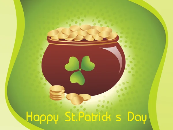 Magical earthenware for st. patrics day — Stock Vector