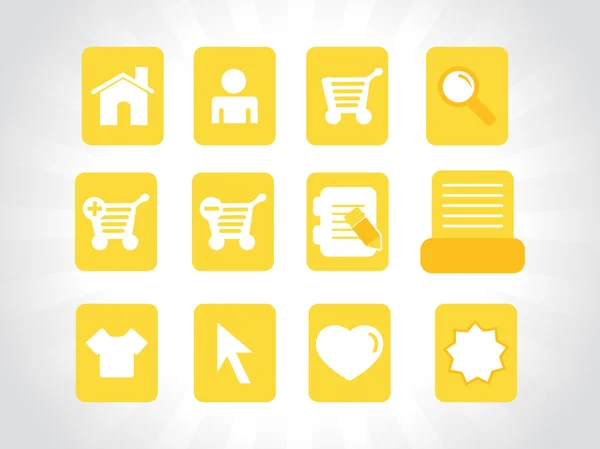 stock vector Collection of vector icons on yellow