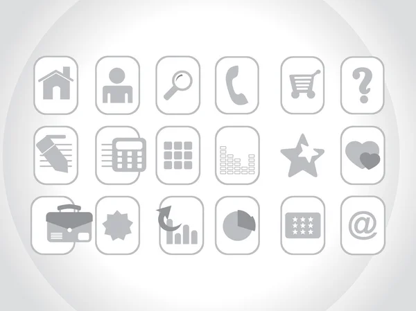 Verzameling van web icons in grijs — Stockvector