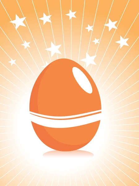 Raios de fundo com ovo de Páscoa —  Vetores de Stock