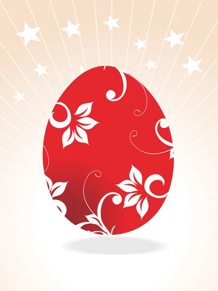 Κόκκινο αυγό του Πάσχα, εικονογράφηση φορέας — Διανυσματικό Αρχείο