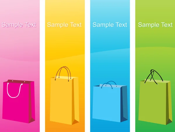 Kleurrijke boodschappentassen, vector design20 — Stockvector