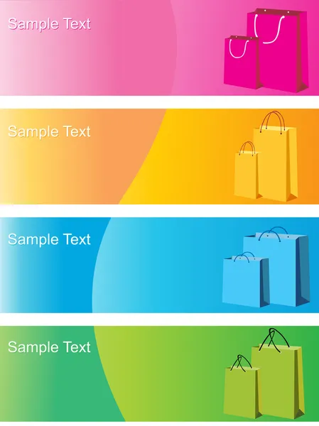 Kleurrijke boodschappentassen, vector design25 — Stockvector