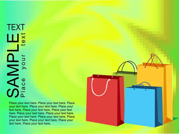 Bolsas de compras coloridas, diseño de vectores 26 — Vector de stock