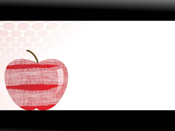 Sıva ile elma — Stok Vektör