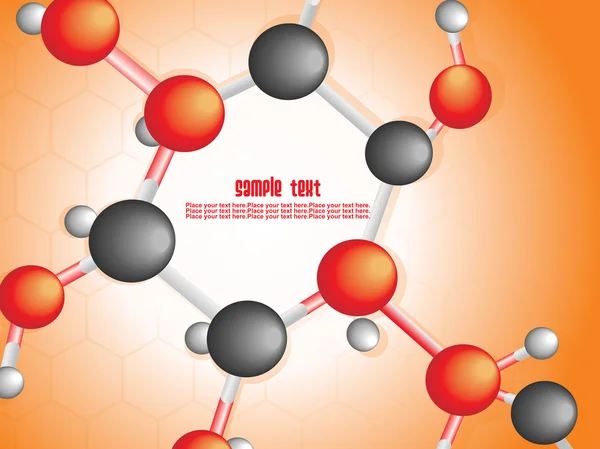 Molécules médicales fond — Image vectorielle
