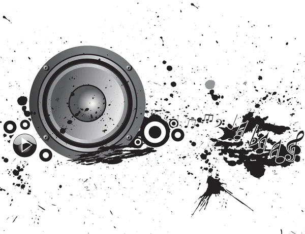 Loudspeaker grunge background — Stock Vector