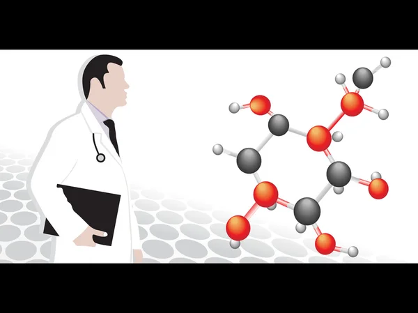 Γιατρός σιλουέτα, μόρια — Διανυσματικό Αρχείο