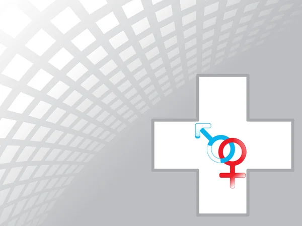 Simbolo genere maschile e femminile — Vettoriale Stock