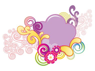 Background with colorful artwork clipart