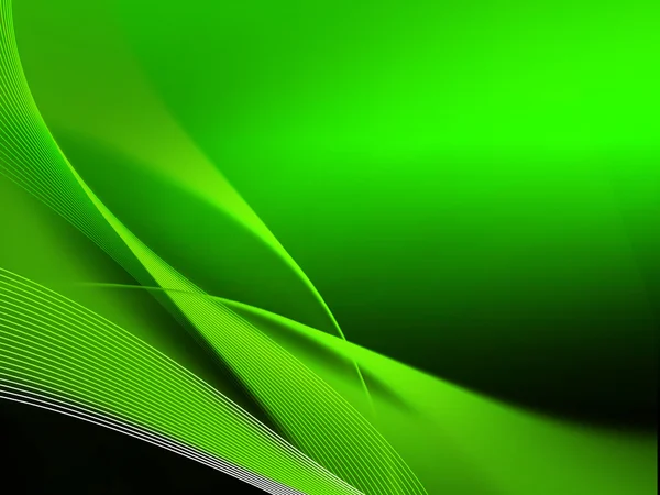 Onda dinâmica em verde — Fotografia de Stock