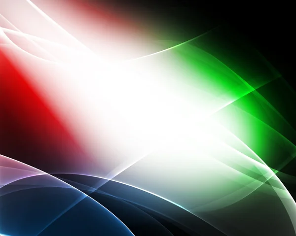 Waves concept in red and green, — Stock Photo, Image