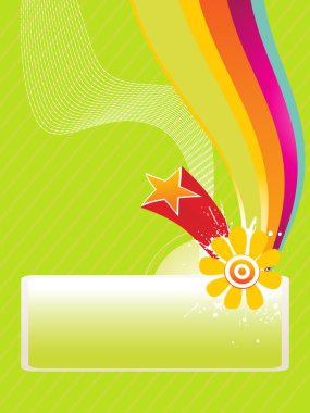 Background with colorful stripes, wave clipart